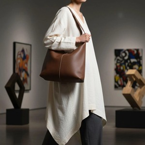 Handmade Brown Leather Hobo <b>Tote</b>, <b>Slouchy</b> Shoulder <b>Bag</b> High Quality Large Capacity Customizable Colors & Logo - Product Image 6