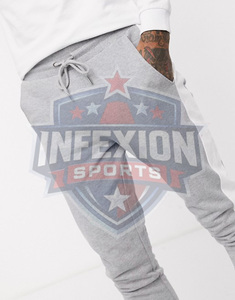 Men's Gray Sweatpants With <b>White</b> Side Stripe Elastic Waist Casual <b>Joggers</b> Breathable Knitted Cotton Autumn Wear - Product Image 4