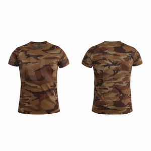 T-shirt en coton à manches courtes à motif camouflage personnalisé, très vendu, avec logo personnalisé, décontracté, respirant, col rond, pour l'été - Product Image 4