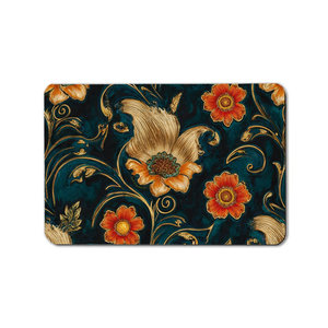 Juego de Alfombras de Baño de 3 Piezas en Negro y Dorado, Alfombrillas de Baño Antideslizantes de Lujo con Alfombra Contorno para Inodoro y Alfombra para la Tapa del Inodoro - Product Image 3