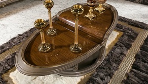 Modern Luxury Solid Teak Wood Sofa Set Classical 7 Seater Carved Velvet Couch <b>Silver</b> <b>Coffee</b> Side <b>Table</b> Living Room Villa Furnitu - Product Image 5
