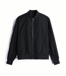Men's Canvas Bomber Jacket Workwear Style Zipper Closure <b>Turn</b>-down Collar Regular Fit High Quality Winter Men's Wear - Product Image 3