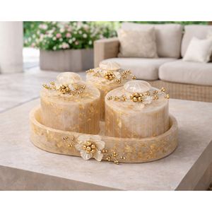 Juego de Recipientes de Resina de Lujo con Bandeja, 4 Piezas, Recipientes Decorativos para Frutos Secos con Tapas, para Cocina, Mesa de Comedor, Regalos para el Hogar - Product Image 5