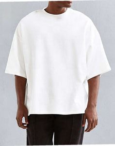 Camisetas de algodón de 260 g/m² de estilo urbano para hombre, con lavado ácido, al por mayor, lisas, desgastadas, de corte holgado y oversize - Product Image 1