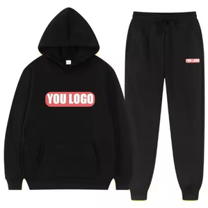 Ensemble de survêtement technique pour homme, imprimé numérique avec votre logo, comprenant un sweat à capuche et un sweat uni, vente en gros - Product Image 3