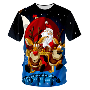 Merry Gamecocks <b>Christmas</b> Solid <b>Men</b> Regular Fit Regular Sleeve O-Neck Casual Breathable Heat-Transfer Printed OEM Custom 100% - Product Image 5