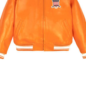 Meilleur prix, veste en cuir pour homme Avirex, veste d'hiver haut de gamme, cuir véritable, coupe-vent, imperméable, teinture unie, toutes tailles disponibles - Product Image 5