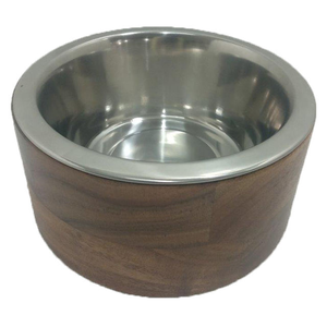 Fournisseur et fabricant en gros de bols pour chiens en acier inoxydable et en bois écologiques en provenance d'Inde - Product Image 1