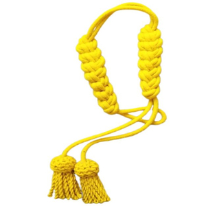 Cordón Trenzado Amarillo para Prendas, Cuerda de Macramé con Borlas para Reproducción de Uniformes, Cordones Shako Británicos Belgas 1812-15 - Product Image 1