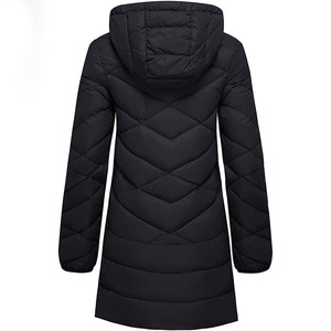 OEM Women's Poly-Fill <b>Puffer</b> Long <b>Jacket</b> - Winter Warm Quilted Coat | Lightweight Water-Resistant - Product Image 2