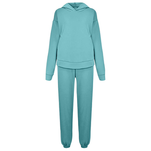 Chándal deportivo con cremallera para mujer, chándal para correr, chándal con logo personalizado, fabricante de ropa deportiva y streetwear, chándal de corte holgado - Product Image 2