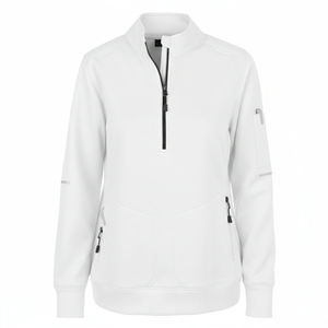 Blouson d'infirmière unisexe personnalisé avec logo, col montant zippé, en polaire, pour se réchauffer, tenue médicale, prix de gros, blousons de travail - Product Image 2