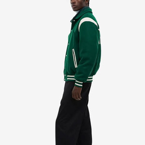 Classic <b>Retro</b> Look Men Varsity <b>Jacket</b> Premium Quality Full Sleeves Button New Embroidery Men Baseball <b>Jacket</b> - Product Image 3