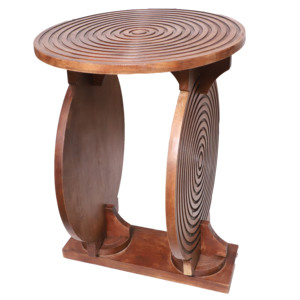 Handcrafted Walnut Brown Wooden Decorative Side <b>Table</b> - Modern Accent Furniture - Product Image 1