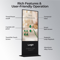 Kiosque numérique commercial Android/Windows en option avec écran tactile 43 pouces pour centre commercial, affichage numérique et signalétique