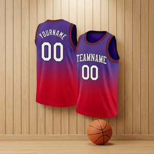 Maillot de basket-ball sublimé personnalisé, noir et rouge, sans manches, coupe athlétique, pour adulte - Product Image 4