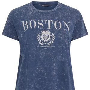 Camiseta de manga corta de algodón con cuello redondo para mujer, Camiseta de punto informal con decoración de logotipo antibolitas de algodón 100% para mujer - Product Image 4