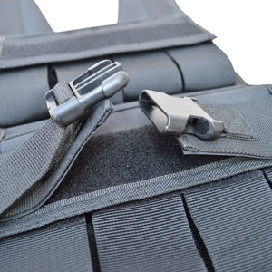 Gilet lesté pour entraînement fitness, avec plaques en acier, réglable, tactique - Product Image 4