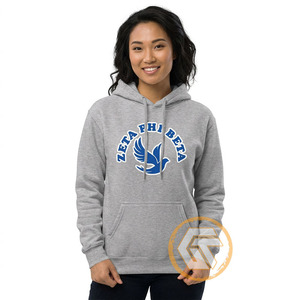 GREEK TREASURES Zeta Phi Beta Sweat-shirt pour femmes grande taille gris chiné avec imprimé lettres grecques de la sororité, respirant, 100 % coton - Product Image 4