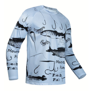 Camisa de Pesca Personalizada para Hombre con Protección UPF 50, Manga Larga, Secado Rápido, Transpirable y a la Moda - Product Image 1