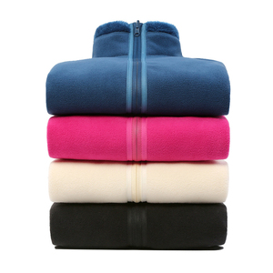 Men's Blue Full-Zip <b>Fleece</b> Jacket Stand Collar Casual Winter Wear Regular Fit Polyester Material Sherpa Lining <b>Zipper</b> Closure - Product Image 5