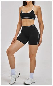 Highly Professional Women,s Slim Fit Workout Sportswear 2-Piece Set Includes High Waist Leggie Bra Plus Size Crystal Stitch - Product Image 3