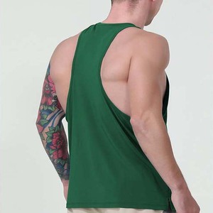 Men's Solid Green Tank Top O Neck Breathable <b>Knitted</b> Casual Workout Vest Fitness Gym Wear 2026 - Product Image 2