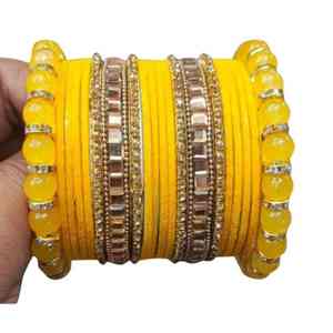 Ensemble de bracelets de mariage islamiques tendance de luxe pour femmes, finition polie haute brillance, style traditionnel Meenakari - Product Image 2
