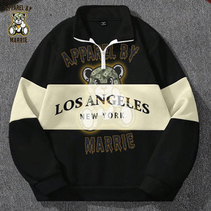 Sweat-shirt Homme Oversize Personnalisé à Col Zippé de Haute Qualité, Imprimé, en Mélange de Coton, Marque Privée OEM, Vêtement d'Hiver Streetwear pour Homme - Product Image 4