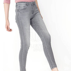 Jeans de Mezclilla Rectos para Mujer, Corte Regular, con Logotipo Personalizado, Transpirables, Cintura Media, Verano, 100% Algodón, Fabricados en Pakistán - Product Image 5