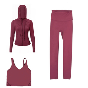 Women's Breathable Seamless Plus Size <b>Yoga</b> <b>Jacket</b> Set Long Sleeve Zip-Up Fitness <b>Jacket</b> High Waist Leggings-Quick Dry Activewear - Product Image 2