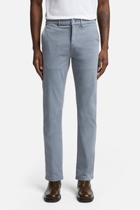 Pantalones Oxford Gris Claro para Hombre, Corte Recto, Estilo Casual, Cierre de Botones, Cintura Media, Bolsillos Laterales, Tejido de Tela, para Primavera - Product Image 4