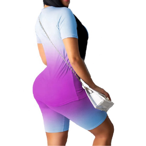 ชุดออกกำลังกายโยคะสีฟ้าสำหรับผู้หญิงชุดวอร์มชุดกีฬาสำหรับเล่นกีฬาขนาดใหญ่พิเศษ - Product Image 4