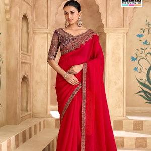 High Attractive New Design and <b>Silk</b> <b>Fabric</b> with Weaving Women Saree for Wedding Party Wear From Indian Supplier - Product Image 1