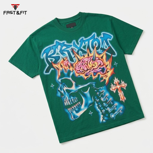 Camisetas de Hombre al por Mayor, Nuevo Diseño, Estilo Urbano, Manga Corta, Transpirables, de Alta Calidad, 100% Algodón Peinado - Product Image 3