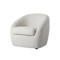 Fauteuil confortable de style nordique pour salon, fauteuil pivotant à une place, canapé blanc en velours, fauteuil de salon