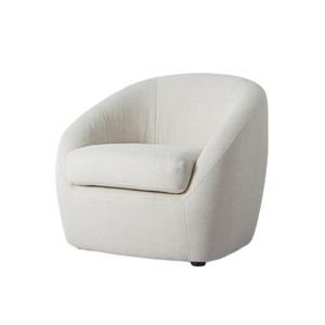 Sillón Giratorio de Lujo Nórdico para Sala de Estar, Sillón Individual Blanco con Tapicería de Terciopelo - Product Image 2