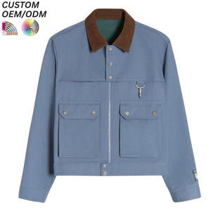 Veste en jean formelle unisexe personnalisée pour l'hiver, 100 % coton, effet vintage, support OEM/ODM pour la fabrication en gros - Product Image 3