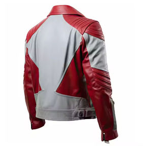 High Quality Custom Made Genuine Cowhide Leather <b>Motorcycle</b> <b>Jacket</b> Abrasion Windproof Resistant Racing Jersey Plus Size - Product Image 3