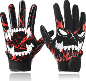 Gants de football américain haut de gamme pour receveurs, paume en silicone adhérent, couleur personnalisée, logo personnalisé, légers - Product Image 1