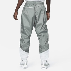 Pantalon Harem Gris pour Homme avec Revers Blancs, Taille Élastique, Poches Latérales, Décontracté, Respirant, en Polyester, Idéal pour le Printemps - Product Image 2
