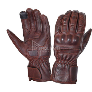Guantes de Motocicleta de Cuero de la Mejor Calidad para Conducción al Aire Libre, Material de Piel de Cabra, Logotipo Personalizado - Product Image 2
