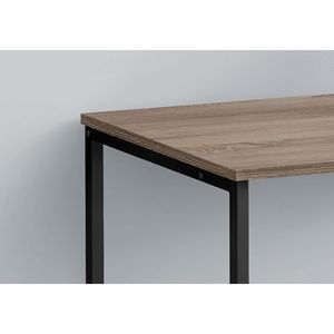 Scrivania per Computer da Ufficio Contemporanea 40'' con Cassetti Portaoggetti, Laminato Marrone e Metallo Nero per Postazione di Lavoro con Laptop - Product Image 3