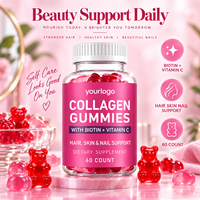 Gummies de biotine et collagène avec vitamine C pour la beauté des cheveux, de la peau et des ongles chez la femme – 60 gummies – OEM ODM Marque Privée