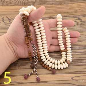 Tasbih Shadhili Moderno Hecho a Mano con 100 Cuentas de Hueso, Ecológico, para Oración Dhikr, Misbaha 302167 - Product Image 6