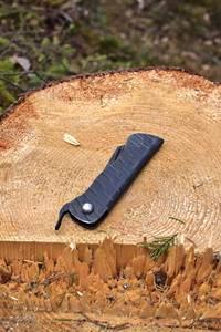 Couteau pliant en acier inoxydable à pointe tombante, lame droite de 0,7 mm d'épaisseur, ouverture par bouton de pouce, couteau de camping - Product Image 5