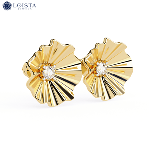 Pendientes de Joyería Loista, Envío Directo, Oro de 14k, Diamantes Cultivados en Laboratorio, Pendientes de Diamantes CVD para Mujer, Pendientes de Diamantes Cultivados en Laboratorio de Lujo - Product Image 2