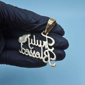 VVS Moissanite Name latter <b>Pendant</b> 925 <b>Silver</b> Iced Out Custom Latter <b>Pendant</b> Hip Hop <b>Pendant</b> <b>Initial</b> Latter Charms For Birthday - Product Image 4