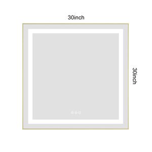 Specchio LED da Bagno 30x30 Pollici con Illuminazione Frontale e Posteriore, Montaggio a Parete, Cornice in Alluminio, Antiappannamento, Memoria, 3 Anni di Garanzia - Product Image 5