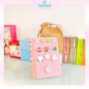 Sworld IP4468 Block Loose-Leaf OEM/ODM <b>A5</b> Disc Binding Refillable PP <b>Notebook</b> 160 Pages Horizontal DIY Multi Color - Product Image 1